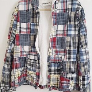 Serengeti White Cotton Plaid Jacket